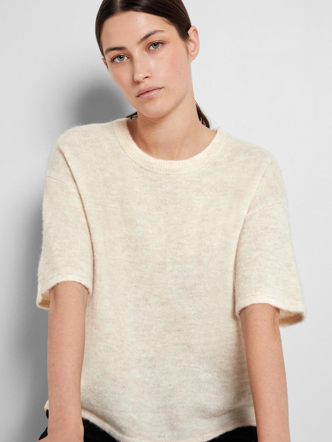 Maline Liliana strikket topp - Beige/ Birch